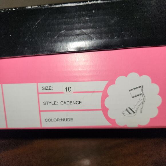 Charlotte Russe NIB Open Toe Ankle Strap Faux Snakeskin Cadence Stilettos, 10 - Picture 11 of 12